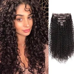 Synthetic Hair Extensions Clip In Kinky Curly Hair Extensions for Women 26” Super Long Corn Wave Full Head Fake Hair Pieces