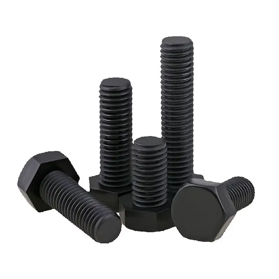 50pcs DIN933 M10 M12 10mm 볼트 Fully Threaded 육각볼트 Black Nylon ボルト Plastic Insulation Hexagon Bolts DIN933