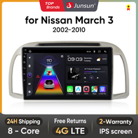 Junsun V1 AI Voice Wireless CarPlay Android Auto Radio for Nissan March 3 K12 2002 - 2010 4G Car Multimedia GPS 2din