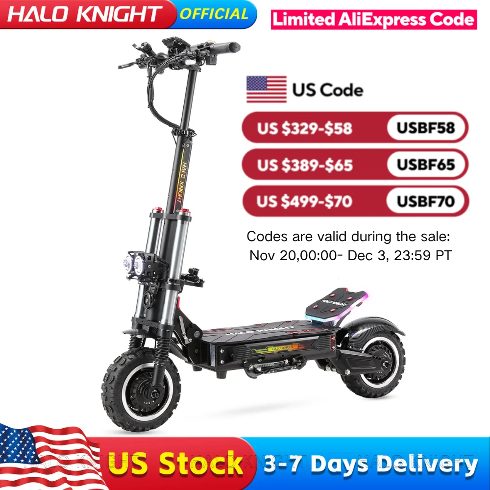 

HALO KNIGHT T107Pro Powerful Adult Electric Scooter 6000W 95KM/H Professional E Scooter Off Road Dual Motor E-scooter Motorcycle