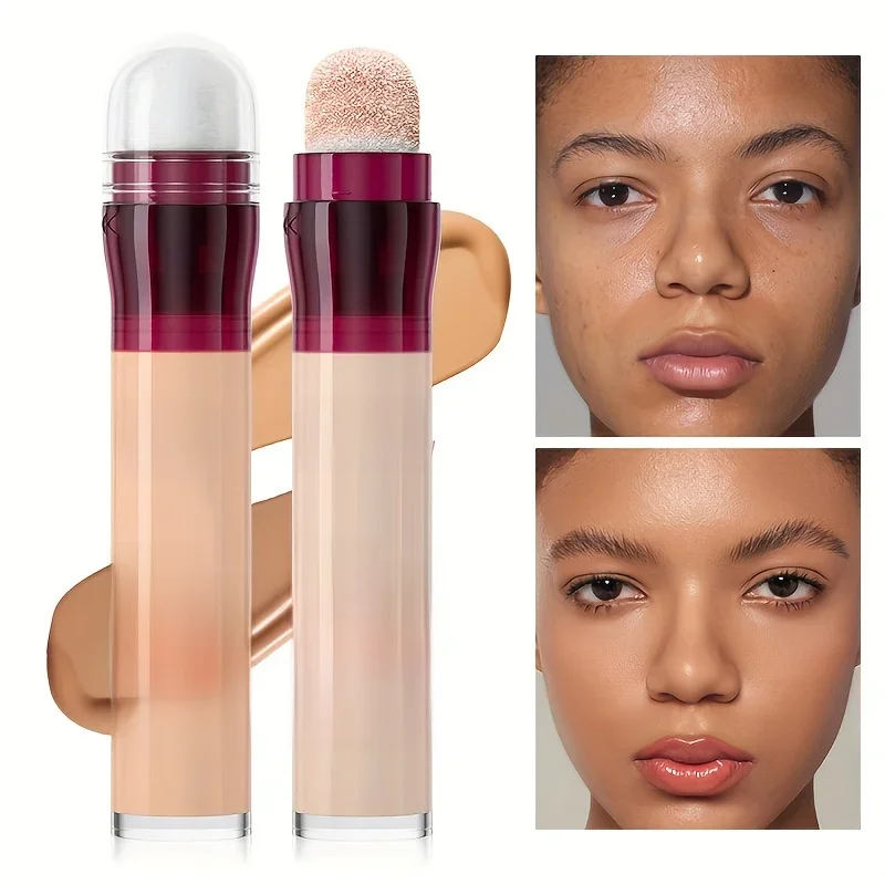 Nieuwe Spons Head Concealer voor Donkere Kringen Sproeten Acne Pigmentatie en Vlekken Langdurige Hydraterende Vloeibare Foundation - afbeelding 2