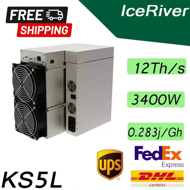 

BUY 5 GET 3 FREE NEW IceRiver KS5L Mining 15T 3400W KHeavyHash KAS Miner ASIC Warranty IN STOCK