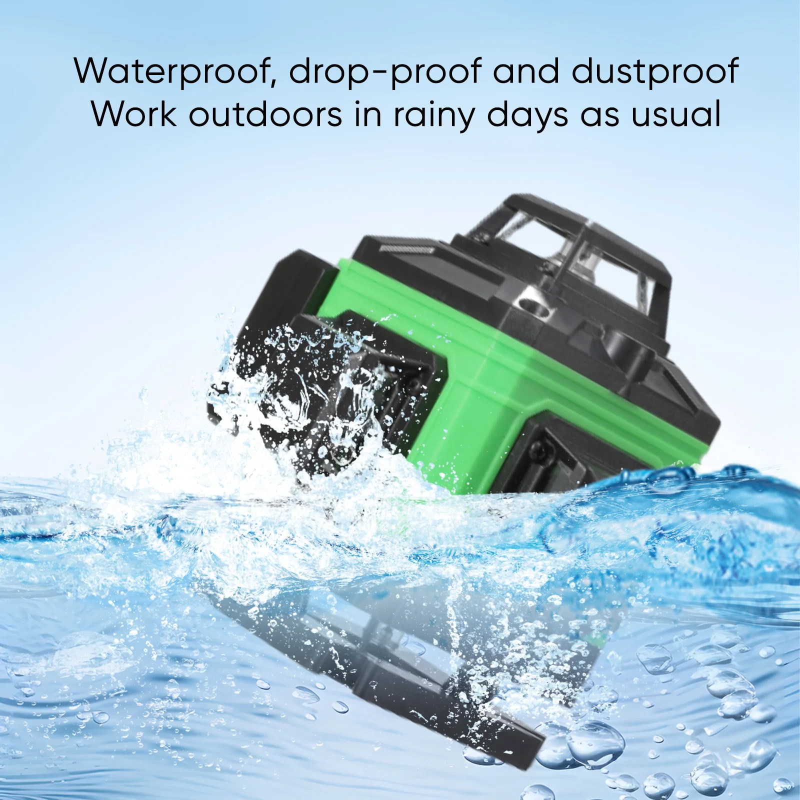 16 خطًا 4D مستوى الليزر 3 °   أداة تسوية وظيفة التسوية الذاتية خط ملصق حائط أرضي متعدد الاتجاهات مع حامل ثلاثي القوائم