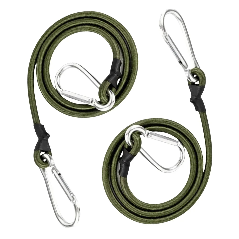 AliExpress 2 PCS Outdoor Heavy Duty Bungee Cord Elastic Tie Strap String Carabiner Hooks Kayak Cycling Luggage