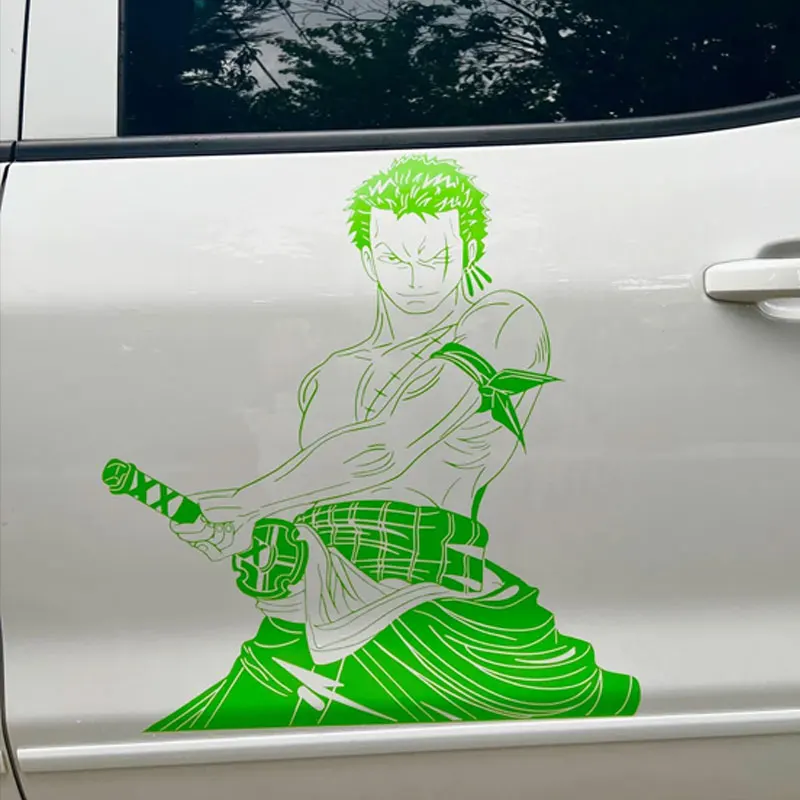 Japońskie anime naklejki samochodowe postać z kreskówki akcesoria zewnętrzne duży obraz styl sportowy wycinanie naklejki winylowe