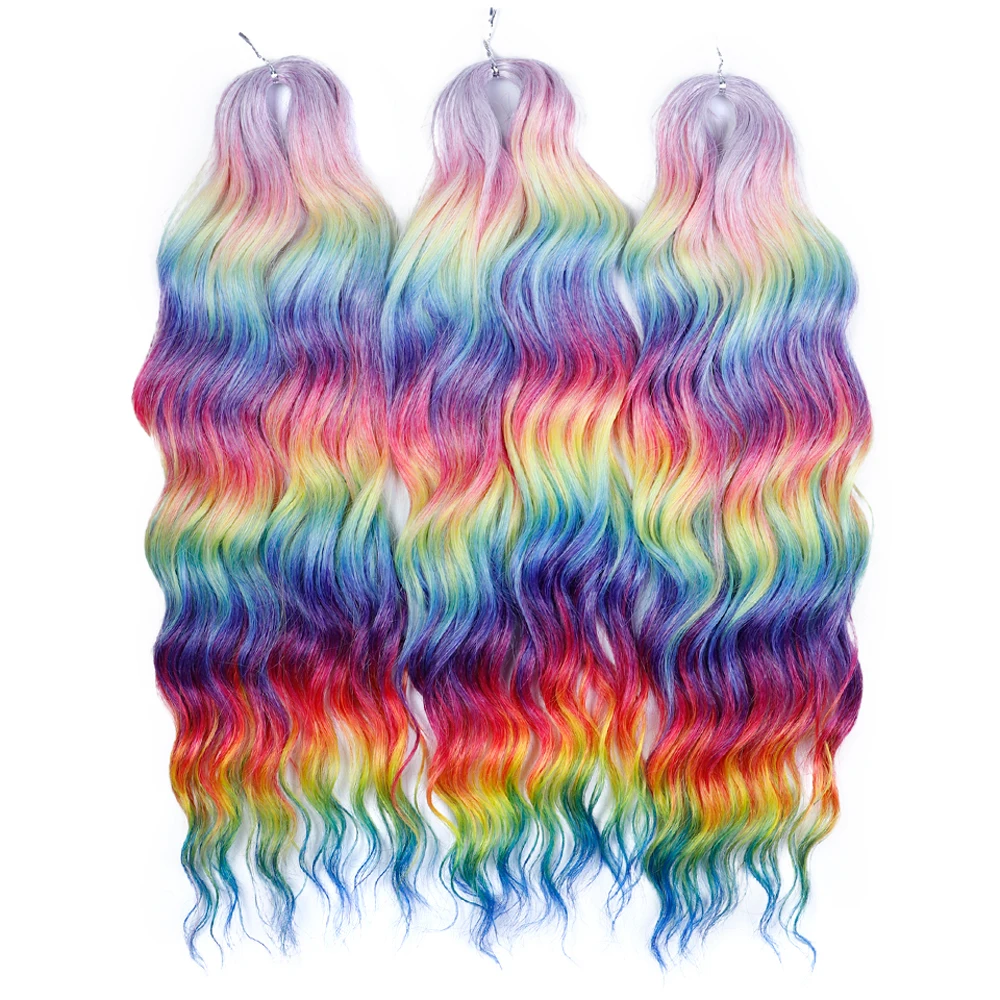 

Anna Synthetic Loose Deep Wave Braiding Hair Extensions 24-Inch Water Wave Texture Easy to Style Durable Hairpiece for Women