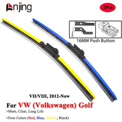 LNJING Colorful Wiper Blades For VW Volkswagen Golf 7 8 GTI Alltrack Variant 2012 2015 2019 2020 2022 2023 2024 Car Accessories