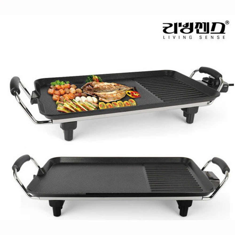 LivingSense Electric grill wide grill 40cm mini barbecue grill electric frying pan LSG-2440G