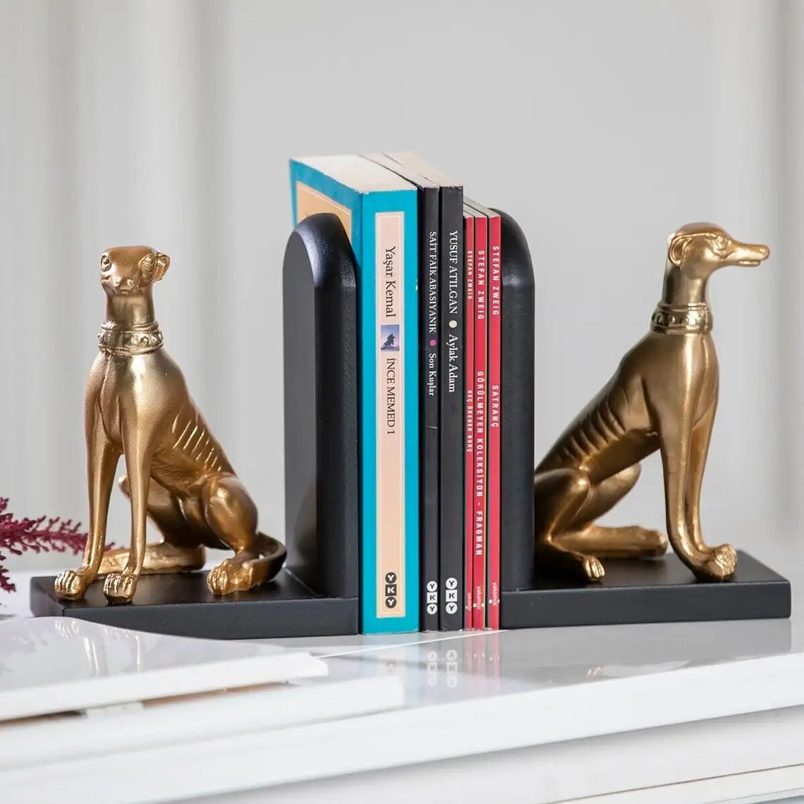 

Decorative Dog Figure Book Holder Greyhound Themed bookmarks, desk and office bookcase decor, unique bookmark gift idea Fast shi