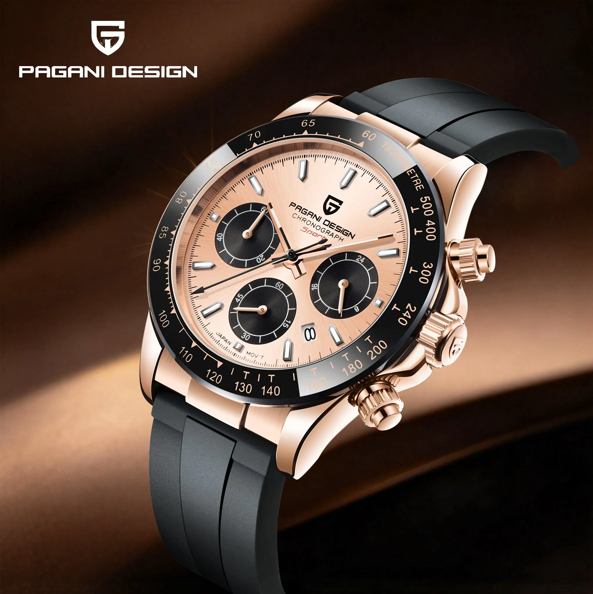 New PAGANI DESIGN Men's Quartz Watch Light Luxury Texture Elite Choice Small Three-Pin Design Tachymeter Waterproof Chronograph