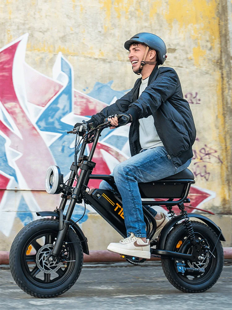 URLIFE 16*3 Zoll Fat E-Bike Rip 48V mit herausnehmbarem Akku, Geschwindigkeit 25 km/h, elektrisches Mountainbike für Erwachsene