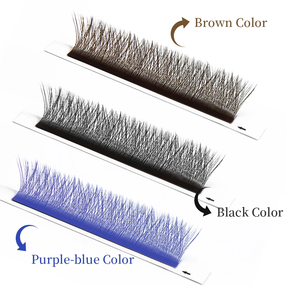 JB Jeyelabeau YY Eyelashes Extensions Brown Individual Fake Lashes Soft Lash Extensions Tow Tips Natural Premade Fans 7-15mm