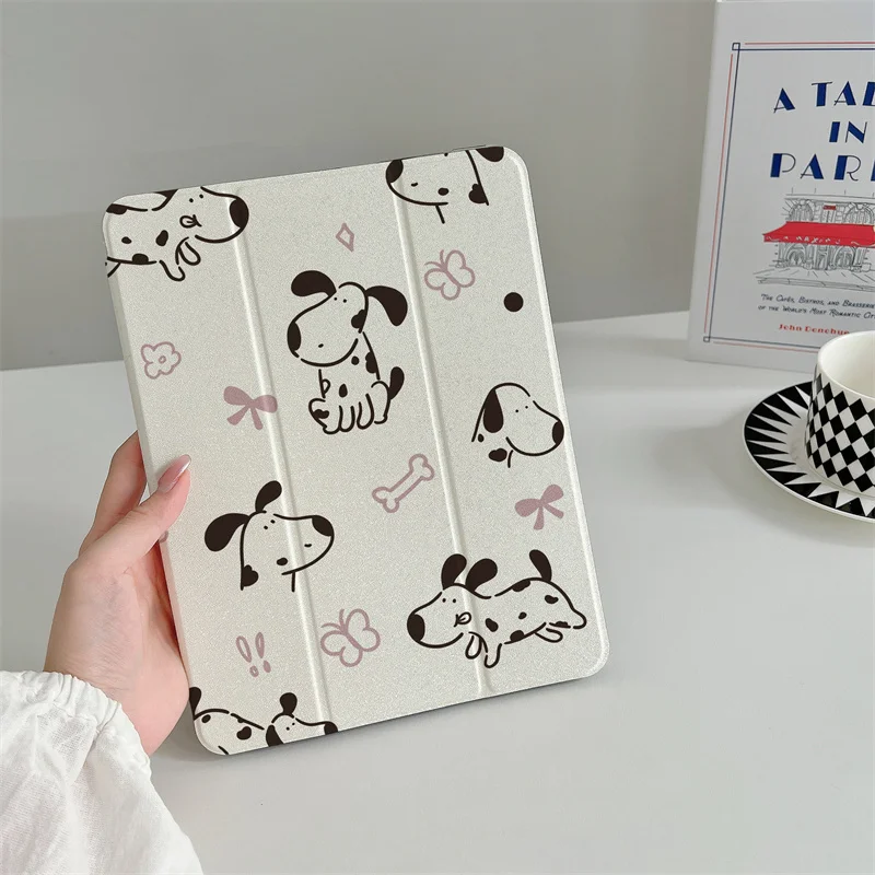 Cute puppy bow Tablet Case For iPad Pro 11 inch Air 2024 iPad Air 5 4 10.9 10 5 6 7 8 10.2 9.7 inch Air3 10.5 mini 6 5 4 Cover