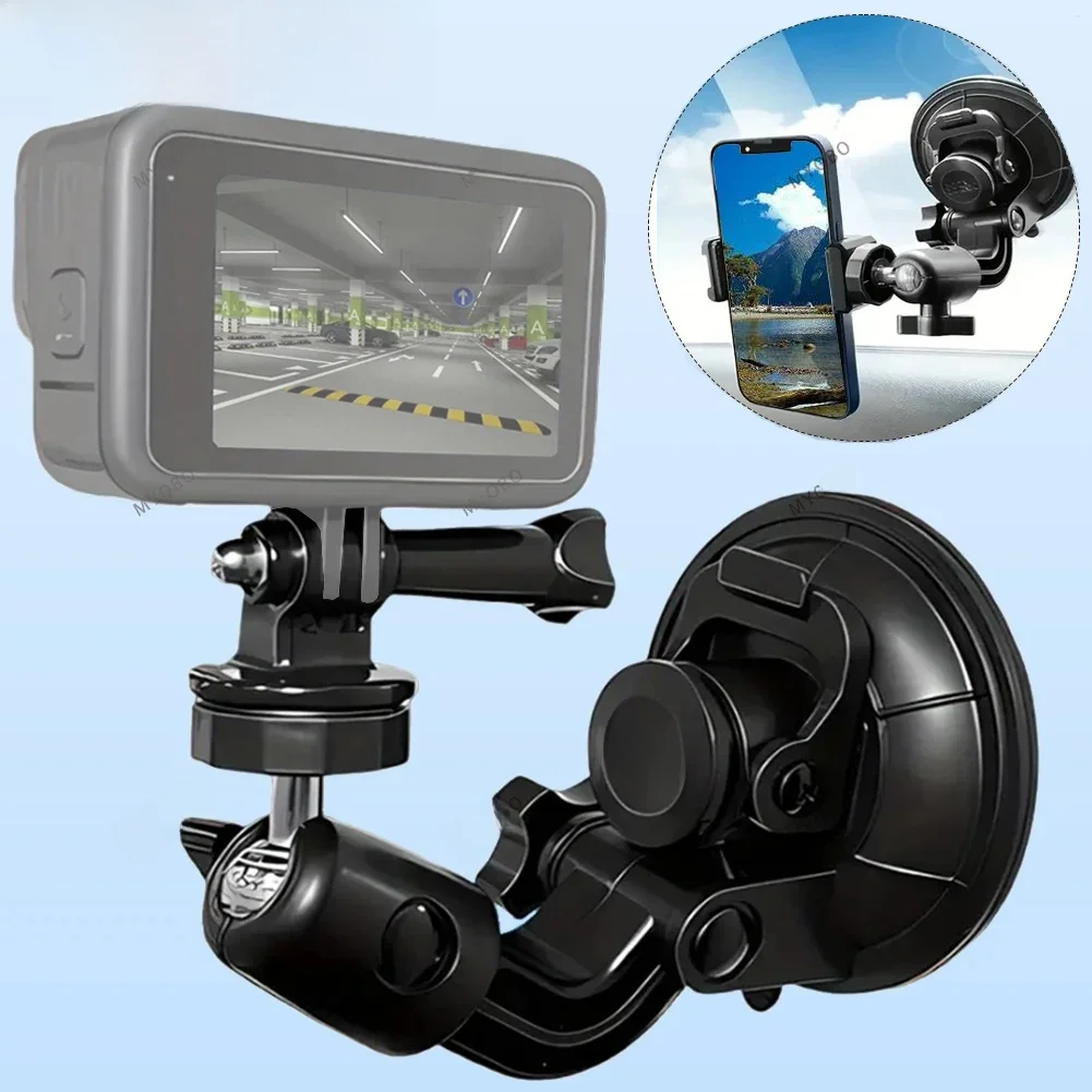 Uchwyt samochodowy na telefon z przyssawką 9 cm, uchwyt samochodowy na aparat z przyssawką do GoPro Hero 13 12 Insta360 DJI Osmo Action 5 Pro 4 Akcesoria — zdjęcie produktu 7
