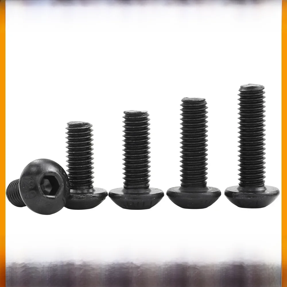 AliExpress JUIDINTO 1-50pcs Allen Round Screw Bolt 12.9 Grade M2 M2.5 M3 M4 M5  M6 M8 M10 Hex Hexagon Socket Button Head Screw for MTB