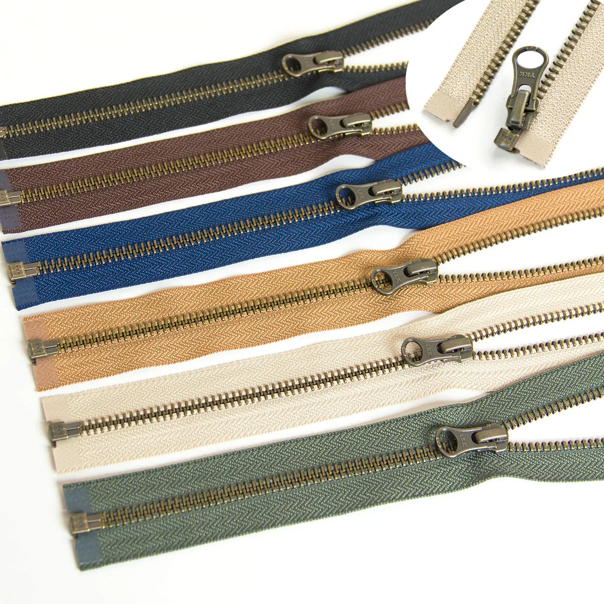 1 قطعة YKK 5 # المعادن المفتوحة نهاية البرونزية سستة فصل عن السترات معطف الملابس الملابس