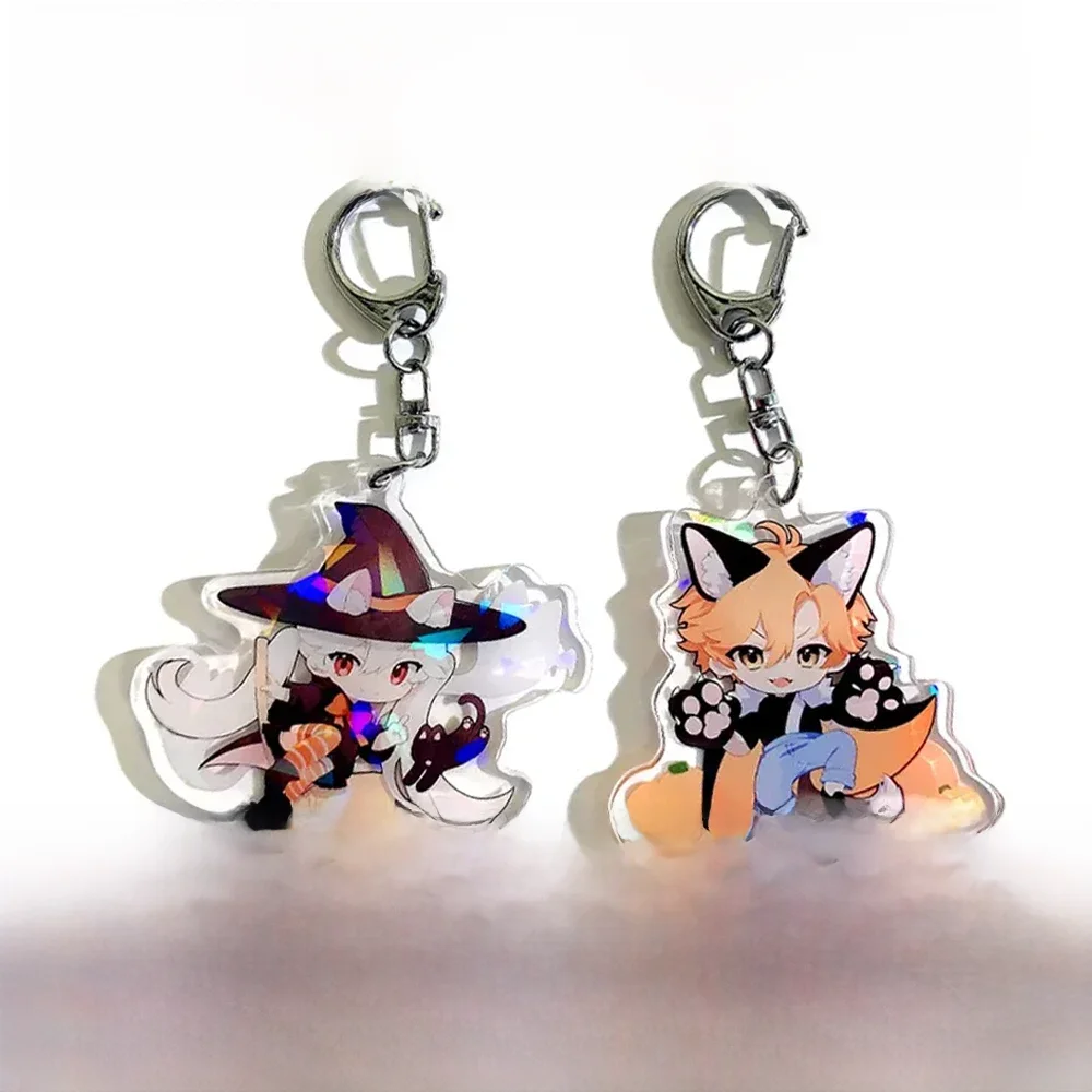 Aangepaste sleutelhanger cartoon acryl sleutelhanger foto aangepaste anime charmes hologram duidelijk gepersonaliseerde ontwerper auto sleutelhangers - afbeelding 2