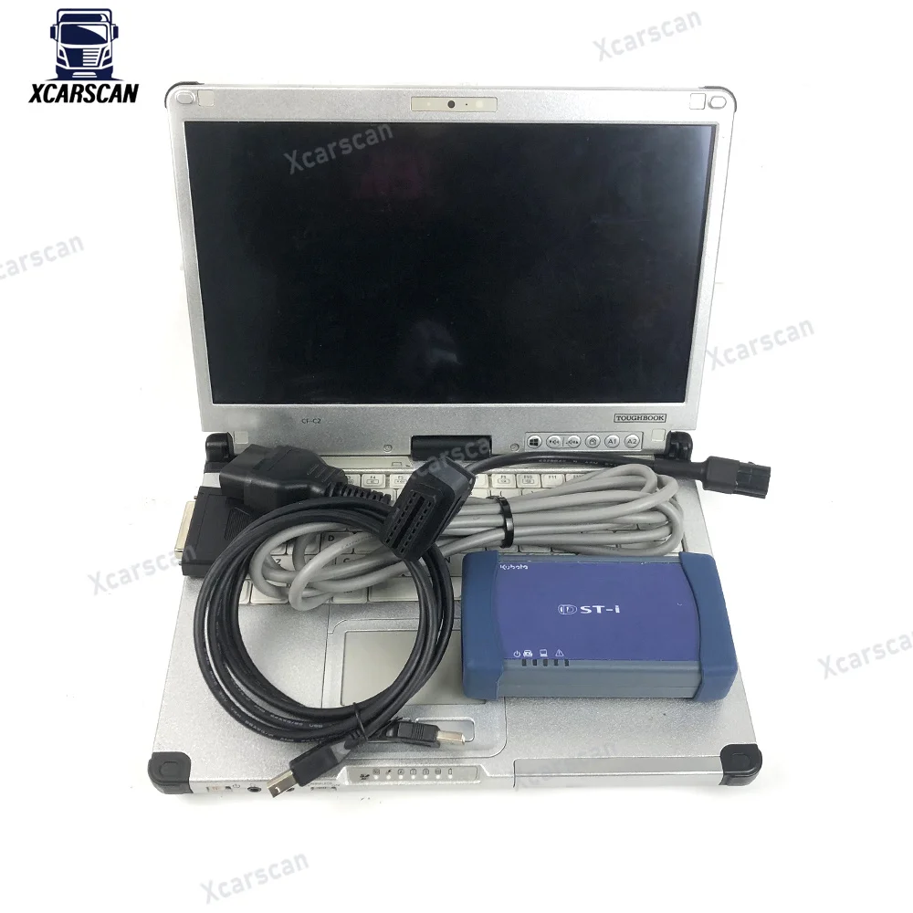 Toughbook CFC2 laptop + For Denso DST-i for Kubota Diagnostic Cable Tool Diagmaster PYTHON Interface Diagnostic Tool