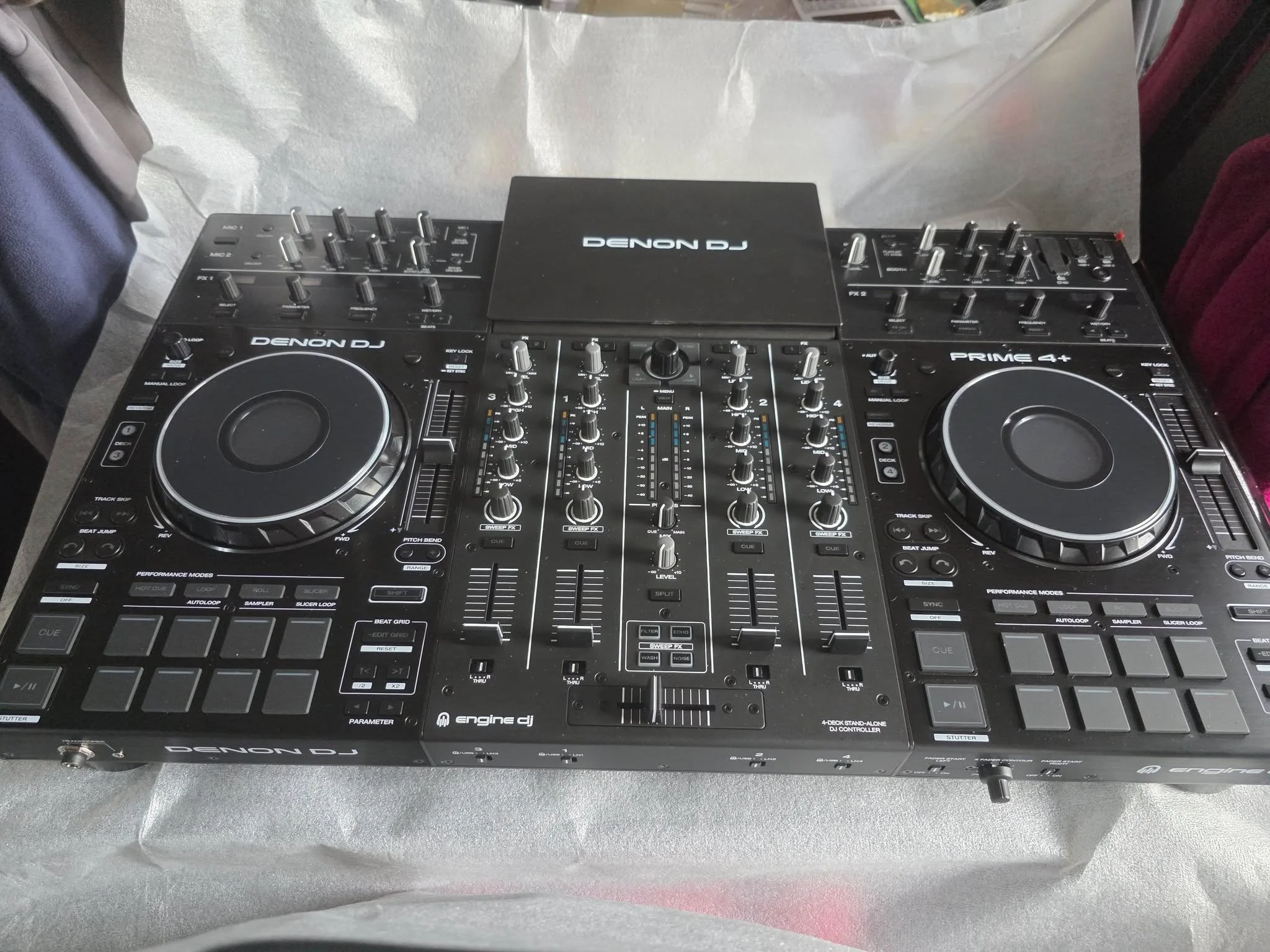 أفضل جودة سريعة البيع نظام Denon DJ Prime 4+ المستقل الجديد ذو 4 طوابق - مع حزمة وكابلين #1