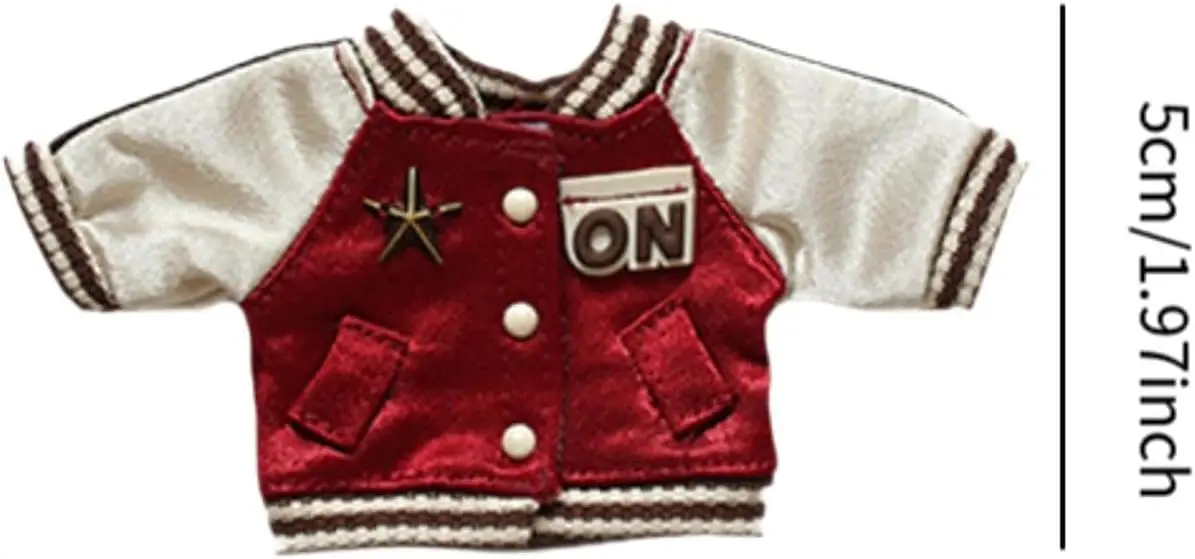 First and Second Generation for  Labubu Pendant Button Knitted Sweater Labu Hat Replacement Kit (Baseball Jersey + Pants)