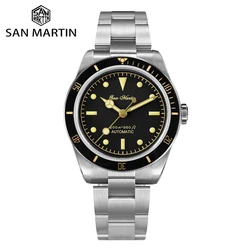 San Martin 38mm Men Retro 6200 Diver Watch New Upgrade SN0004 NH35 Automatic Mechanical Fly Clasp Steel Watches 20Bar Luminous