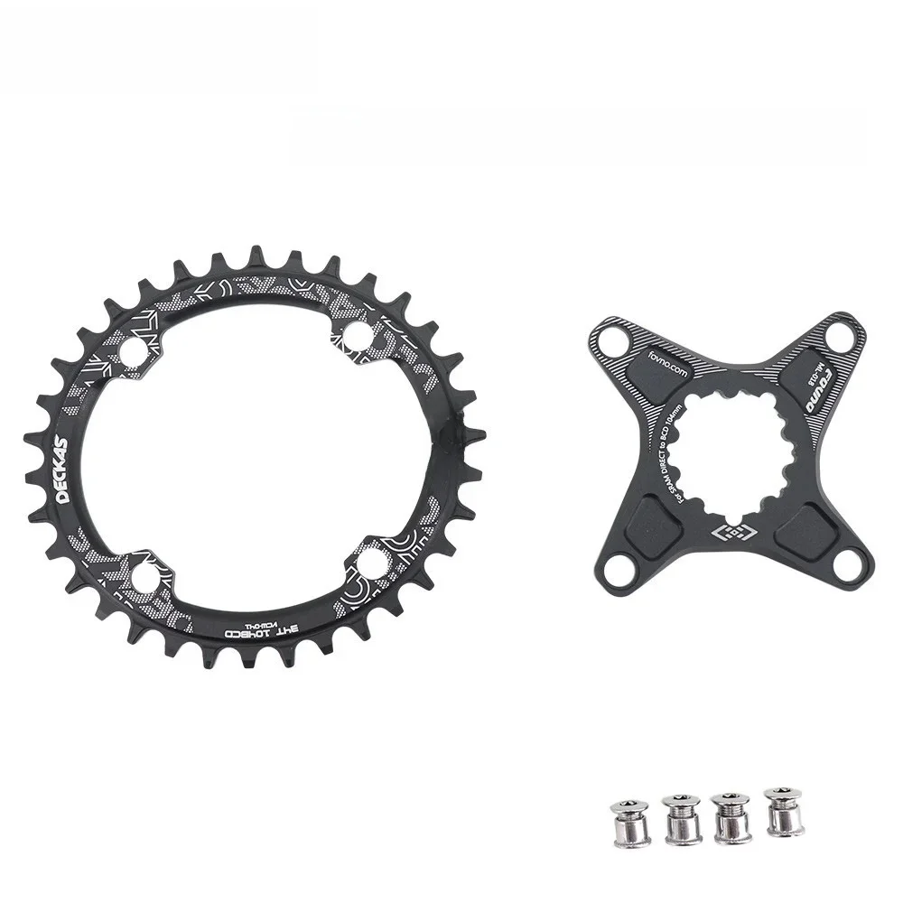 AliExpress NONE DECKAS 104BCD 6mm Offset for SR Chainring for SR DM 32T 34T 36T 38T Oval/Round for Mountain Road Bike Ultralight Tooth Plate