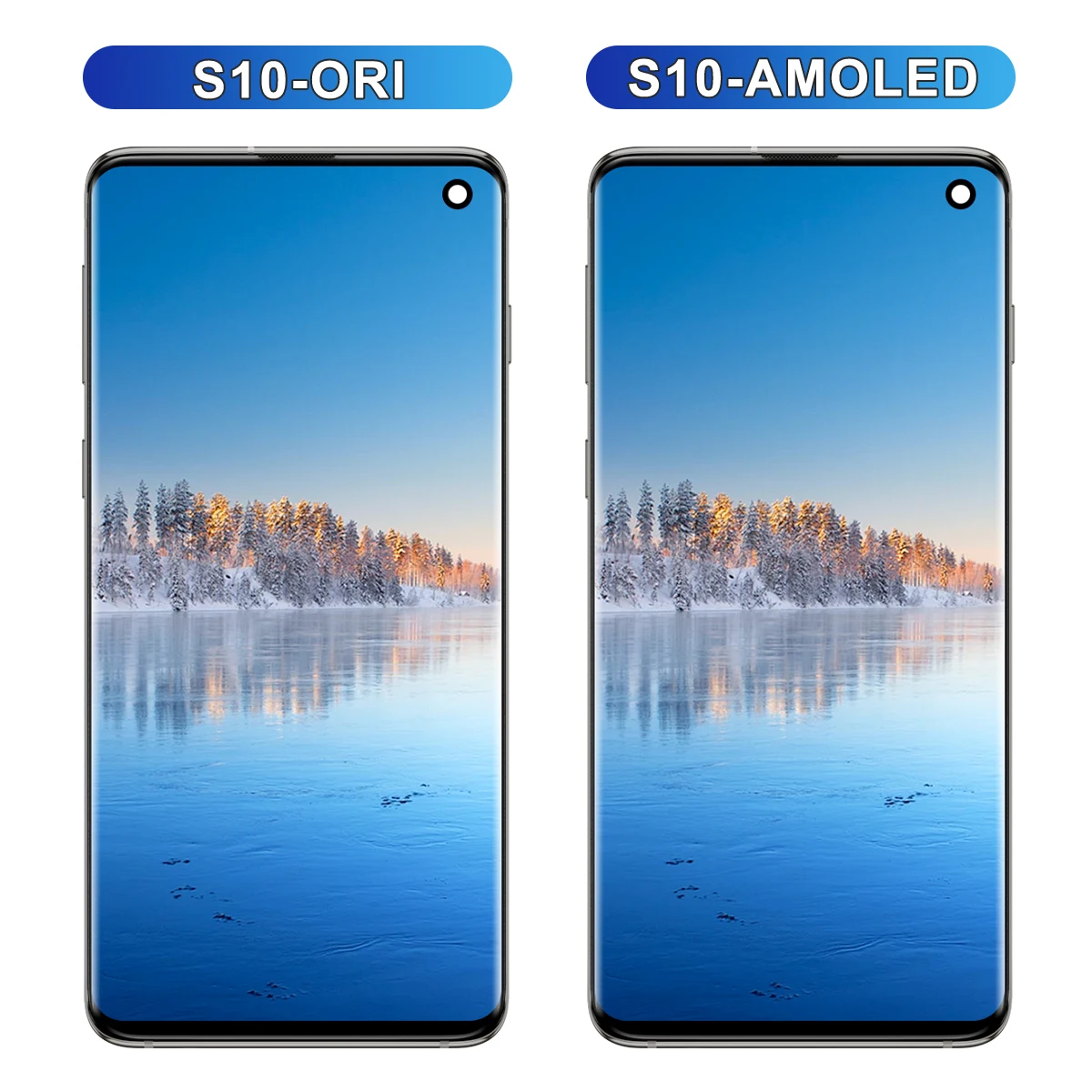AMOLED For Samsung S10 LCD G973F/DS G973 G973U SM-G973 Display touch screen Digitizer Assembly S10 Display With Frame