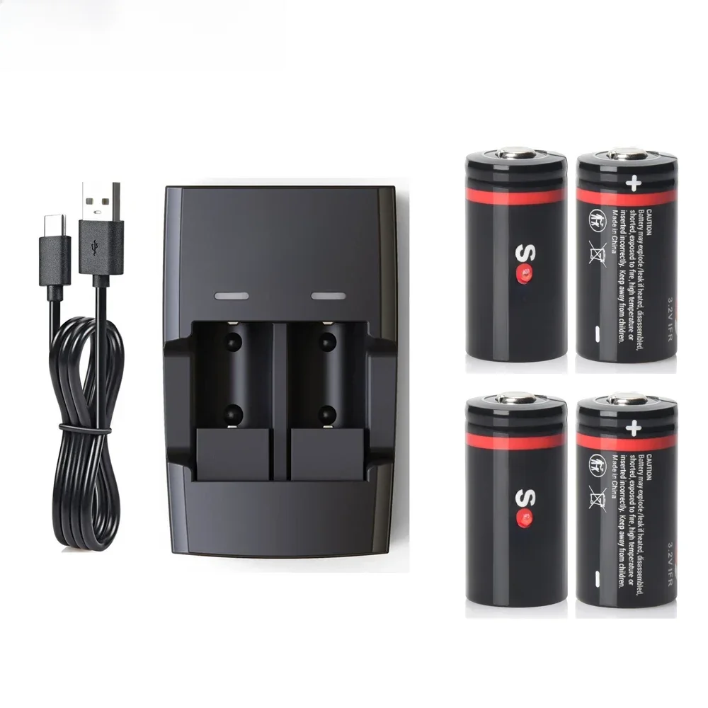 AliExpress Soshine LiFePO4 RCR123 550mAh Battery and Smart LiFePO4 Charger 3.2V 550mAh 16340 Rechargeable Battery 2000 Time Discharge Cycle