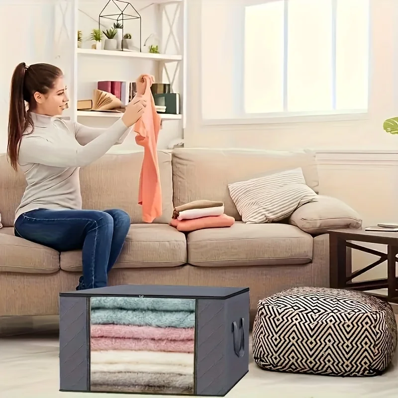 3 Large Capacity Storage Bags for Quilts and Clothes, Moving Packing Bags, Essential Clothes Storage Boxes