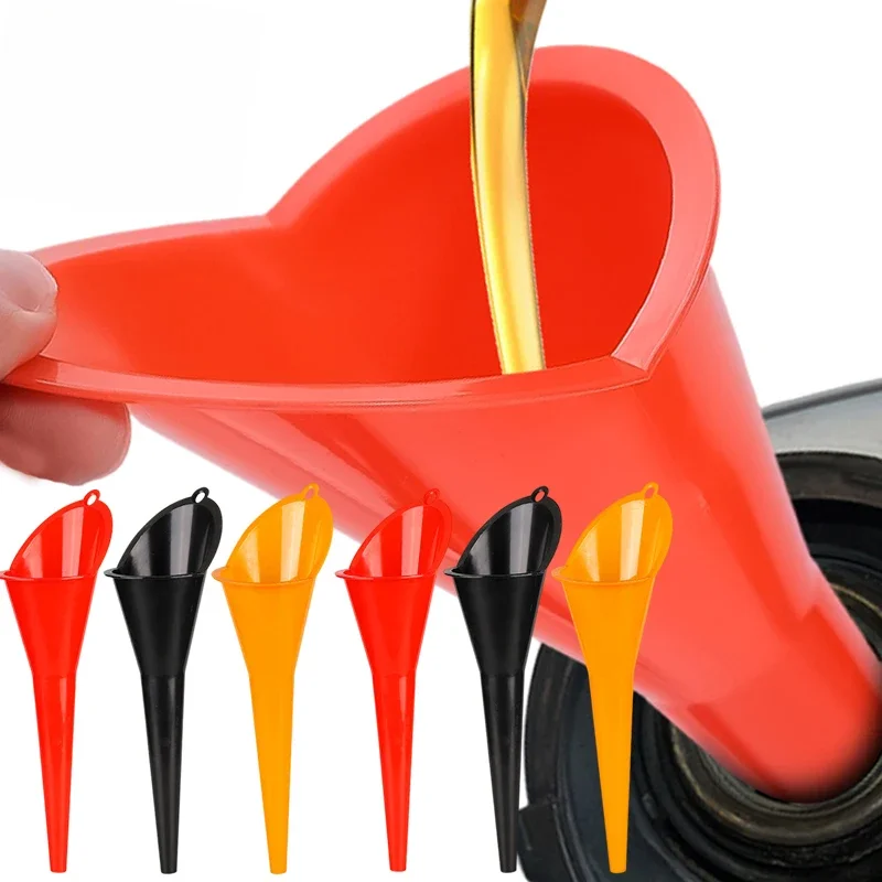 Entonnoir à tige longue pour voiture, outils de remplissage d'huile et de carburant, entonnoir d'huile en plastique anti-éclaboussures, outils de ravitaillement de moto, accessoires automobiles