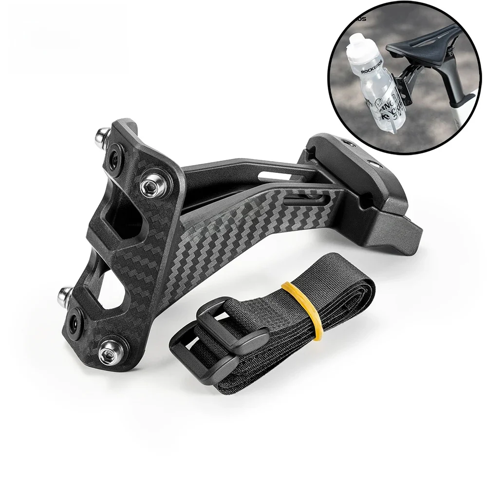 AliExpress ROCKBROS Water Bottle Cage Rear Saddle Dual Water Bottle Cage Adapter Extension for Triathlon Bikes Saddle Mount for Road MTB