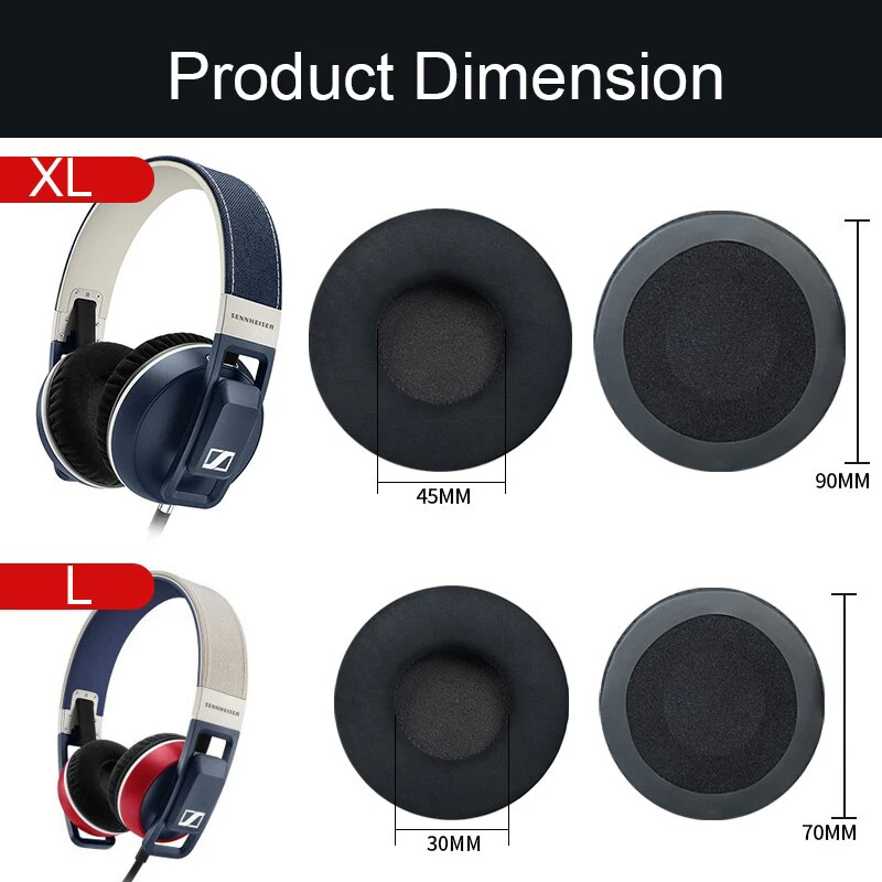 Replacement Earpad Matte Ear Pad Cushion for Sennheiser Urbanite L XL Headphones 70mm 90mm High quality Velvet Earmuffs