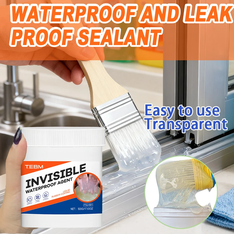 500 GUltra-Strong Invisible Waterproof Sealant for RVs -Transparent Repair Adhesive, Ideal for Interior & Exterior Use RV Sealan