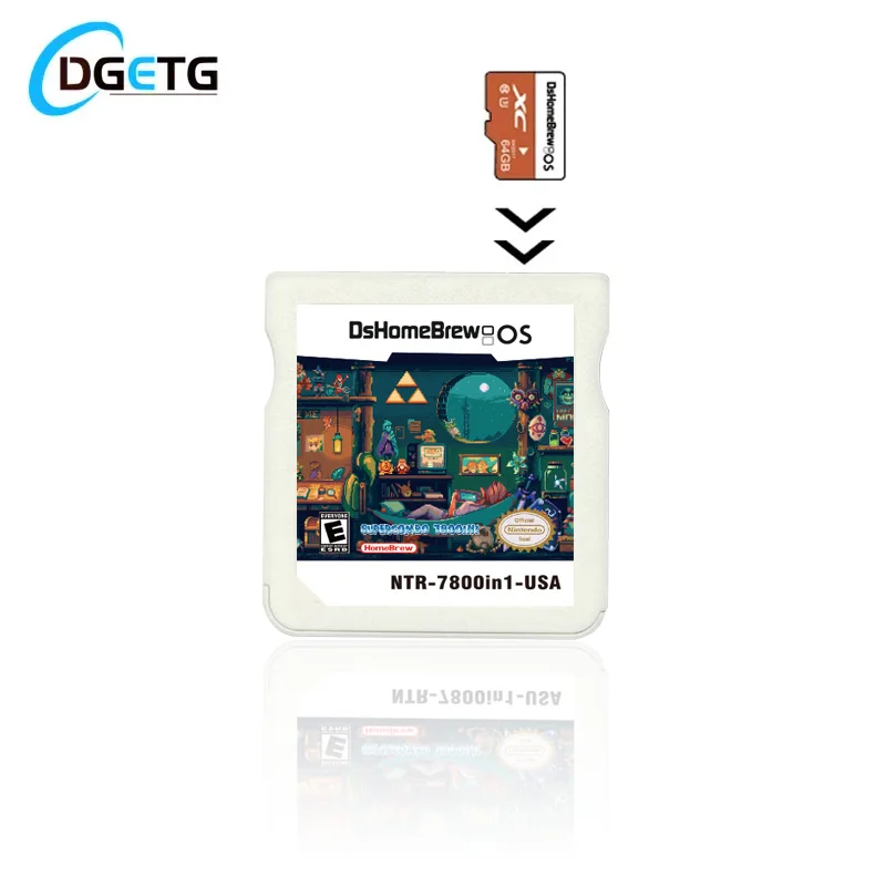 3DS NDS Game Card Combined Card 7840 In 1 NDS Combined Card NDS Cassette 64IN1 208 500 NES US Game card For DSTWO Mini 2/3DS XL