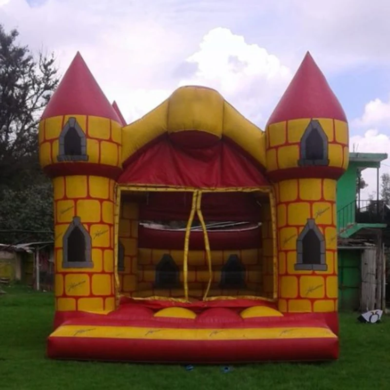 Customized PVC Inflatable Cartoon Bounce House Happy Jump With Inflatable Slide For Kids Outdoor Indoor Playing