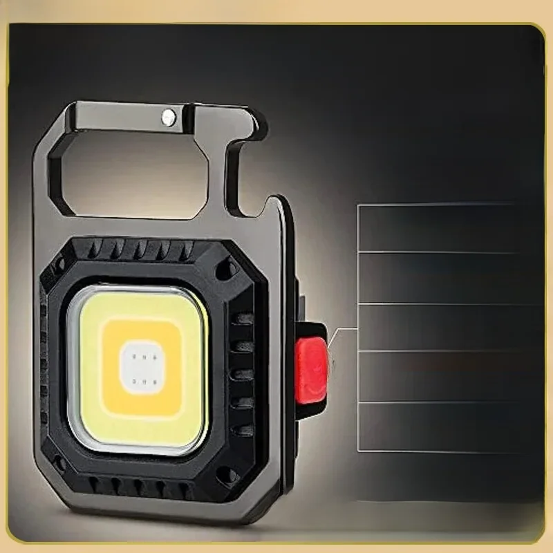 Nordast-Mini lampe de poche LED COB magnétique, lampe de travail de poche pour camping en plein air, 800 lumens, aste par USB, 7 modes, projecteurs