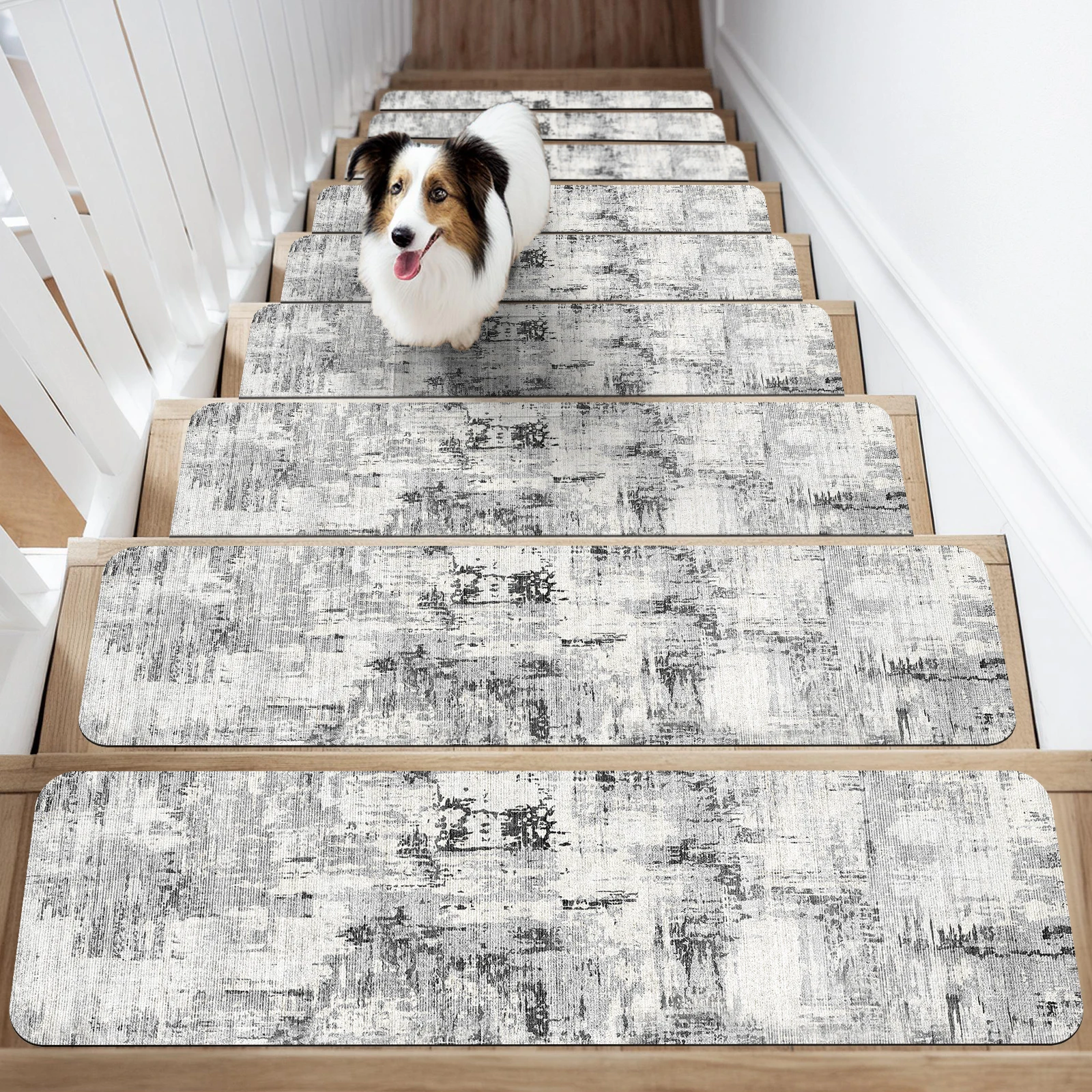 

Orhopui Non-Slip Carpet Stair Treads For Wooden Steps,Staircase Step Treads Indoor Soft Resistant Rubber Safety Stair Mats