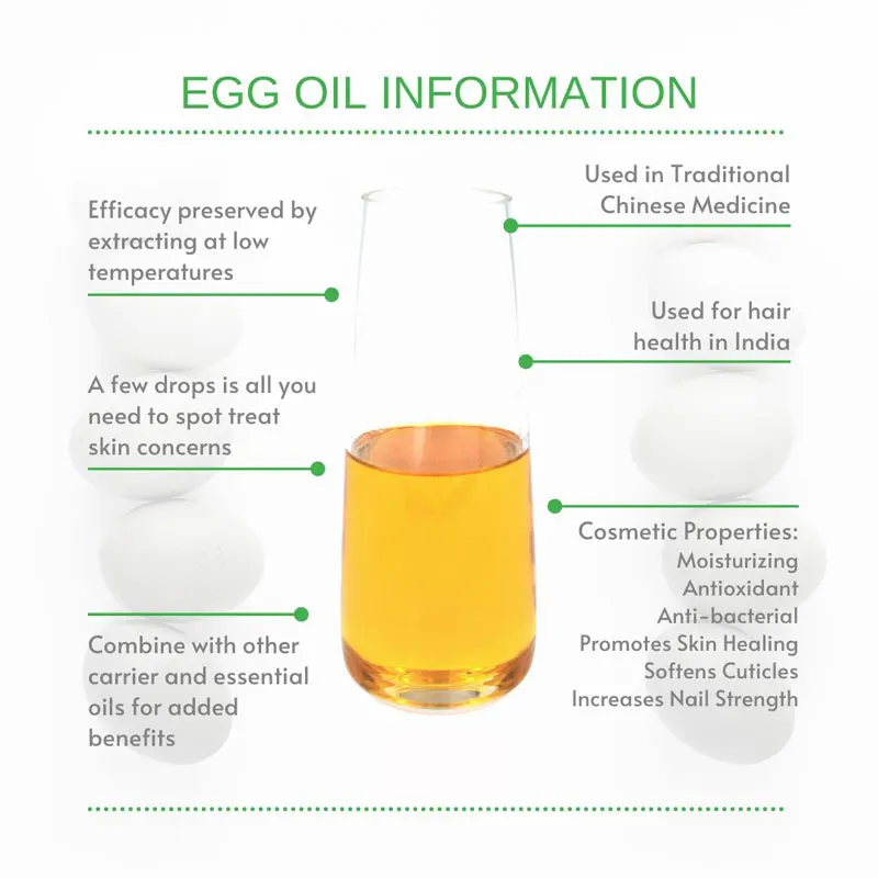 Pure Egg Yolk Oil Supercritical Extraction Hair Care Body Massage Anti Cracking Base Oil DIY Skin Care Raw Materials