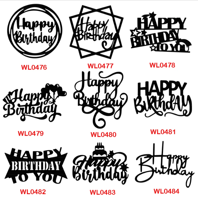 2022 New Arrival Metal Various Happy Birthday Phrase Word Letter Cutting Dies for Scrapbooking Sentences Card Making Stencils