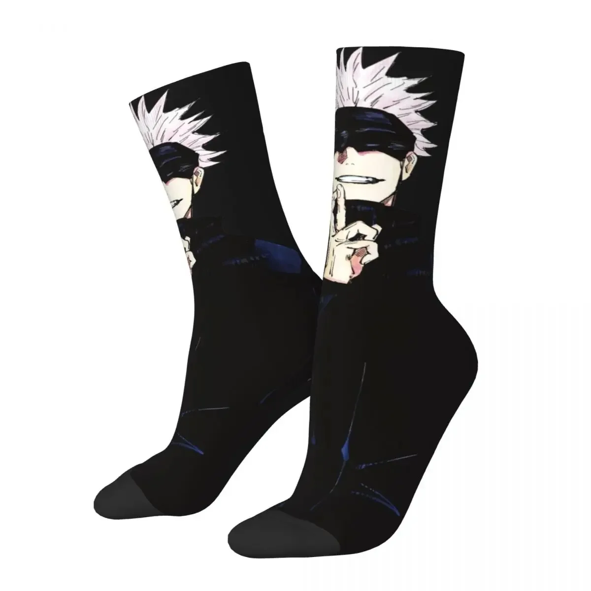 AliExpress Jujutsu Kaisen Gojo Satoru Men Women Round neck Socks Cycling Novelty Spring Summer Autumn Winter Stockings Gift