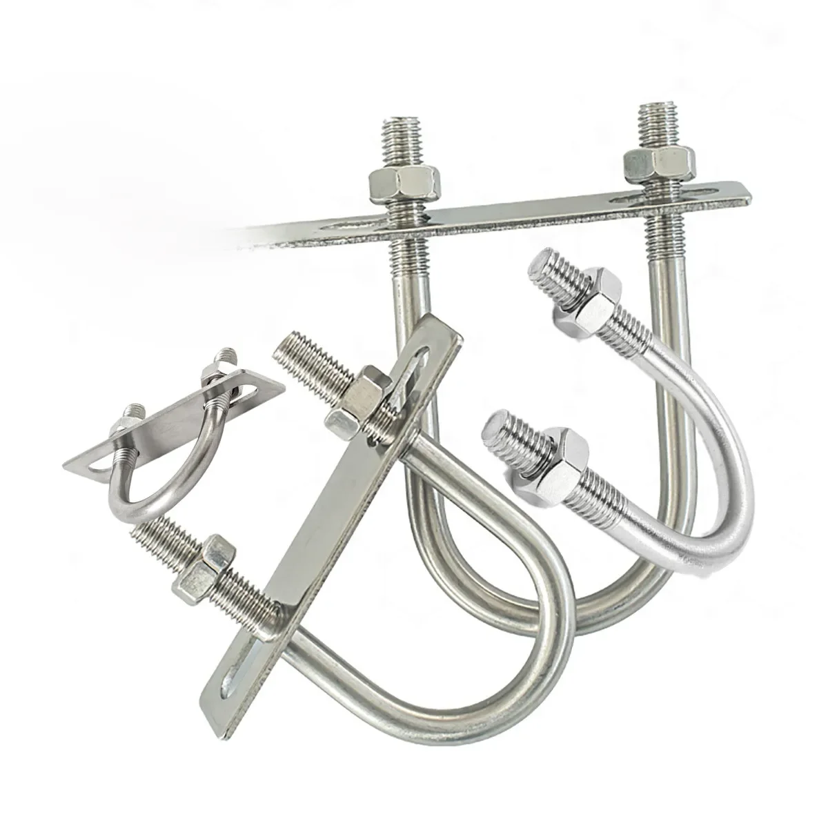 Filet en acier inoxydable M6 M8, 2,2 en U, clip en U avec déflecteur, écrou, 2,2 en forme de bloc, vis en forme de U, collier de serrage de tuyau en U, 304