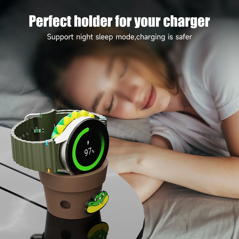 Silicone Charger Dock Holder For Samsung Galaxy Watch 7/6/6 Classic Charging Stand for Samsung Galaxy Watch 5/5Pro Watch Base