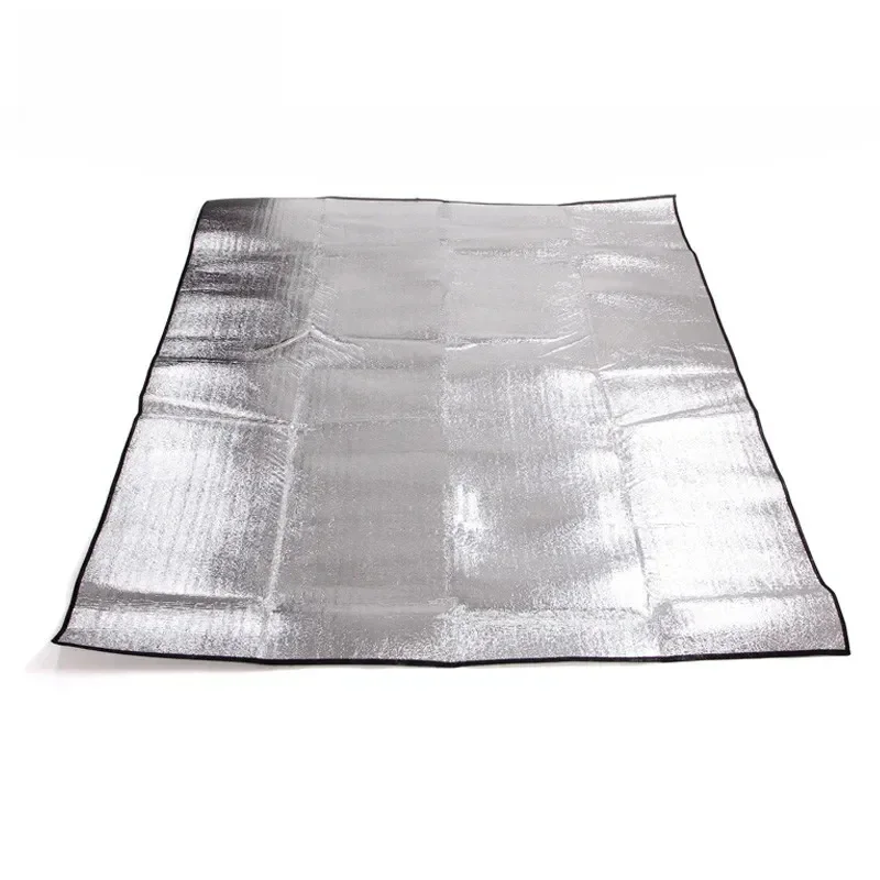 Campingmat Schuimfolie Deken Aluminium Isolatie Schuimfolie Mat Slaapmatje Thermische Outdoor Tent Voetafdruk Reflecterende Warmte - afbeelding 2