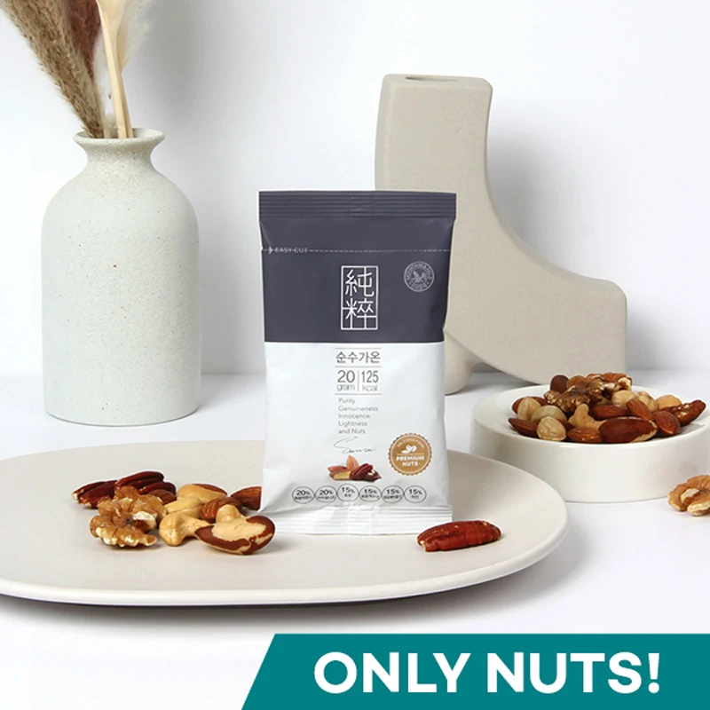 M & f comida-Gaon puro, 6 tipos de nueces al día, almendra y nogal, 90 bolsas