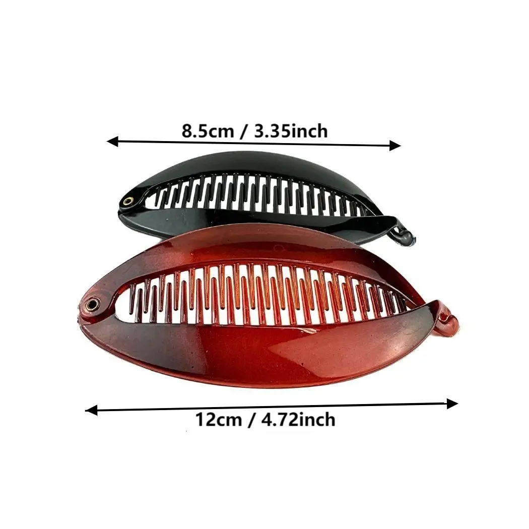 Pinces à cheveux en gel brun et noir, 12 pièces