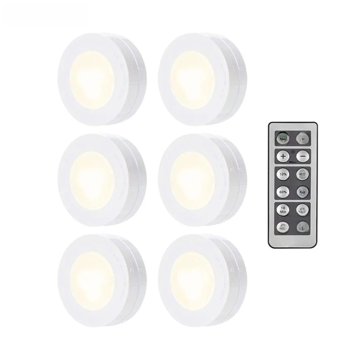 LED Puck Licht drahtlos unter Schrank Lichter mit Fernbedienung dimmbare batterie betriebene Nacht