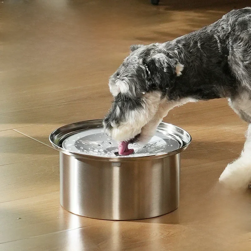 Bol d'eau suspendu pour animaux de compagnie, grande capacité de 4l, bol de nourriture pour chien en acier inoxydable, distributeur d'eau anti-déversement et sans gouttes pour chat