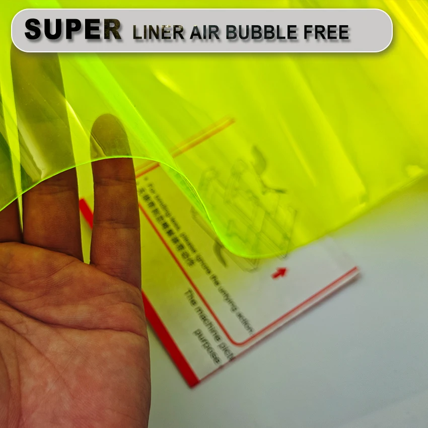 30x60 /120 /200cm JDM Neon Lime Green Headlight Tint Vinyl Film Fluorescent Color Change PPF Car Light Wrap Sticker