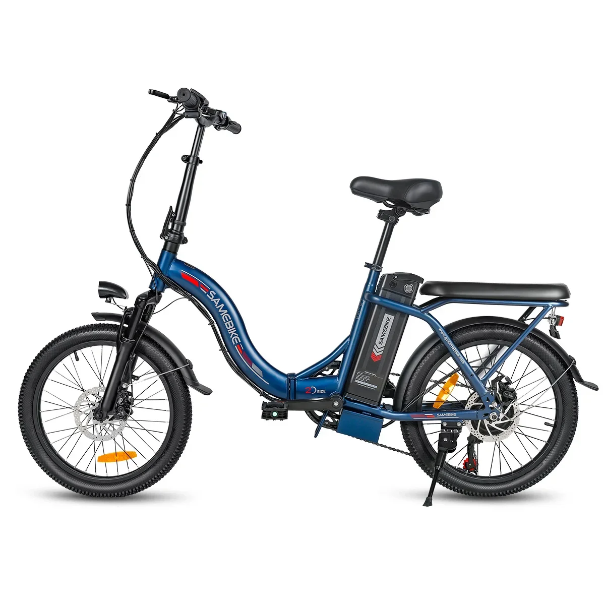 SAMEBIKE CY20 Opvouwbare Elektrische Fiets Borstelloze Motor 36V 12AH Verwijderbare Batterij 20-inch Band Stedelijke Pendel E-bike voor Volwassenen