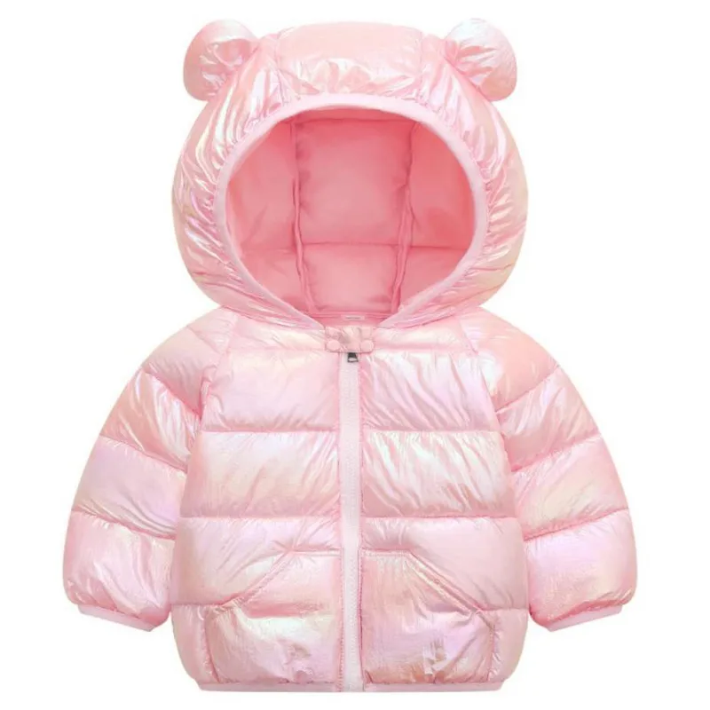 Cute Toddler Girl Hooded Coat - Warm Solid Color Jacket for Winter (2-5 Years)